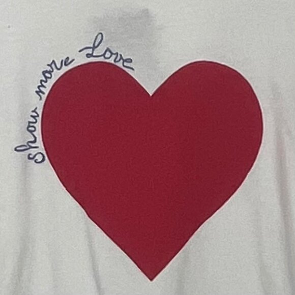 Universal Thread Graphic Tshirt Show More Love Womens Large White New - Picture 6 of 9